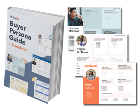 buyer persona templates graphic 1.png?width=483&name=buyer persona templates graphic 1 - 20 Best Buyer Persona Questions to Ask Customers [Free Template]