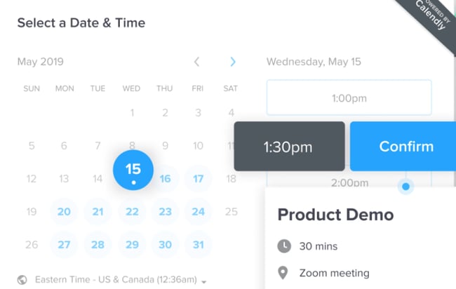 Group scheduling tool by Calendly