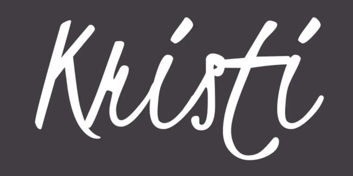 Casual calligraphy font called Kristi