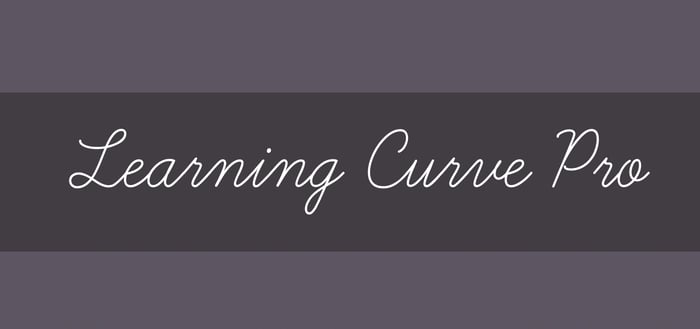Simple calligraphy font called Learning Curve Pro