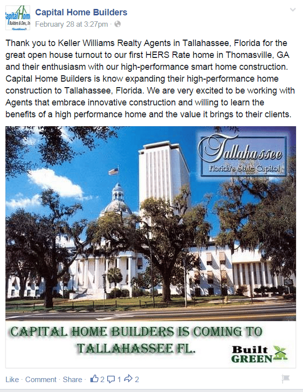 capital home builders open house