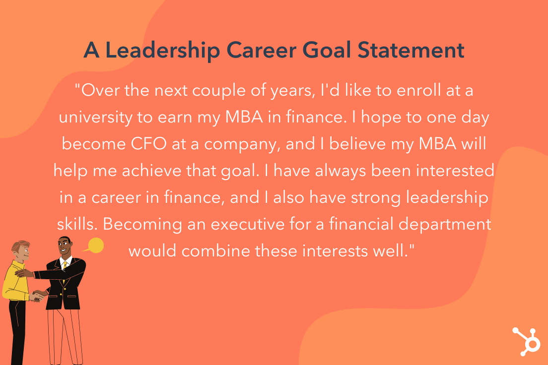 career goals statement example for leadership