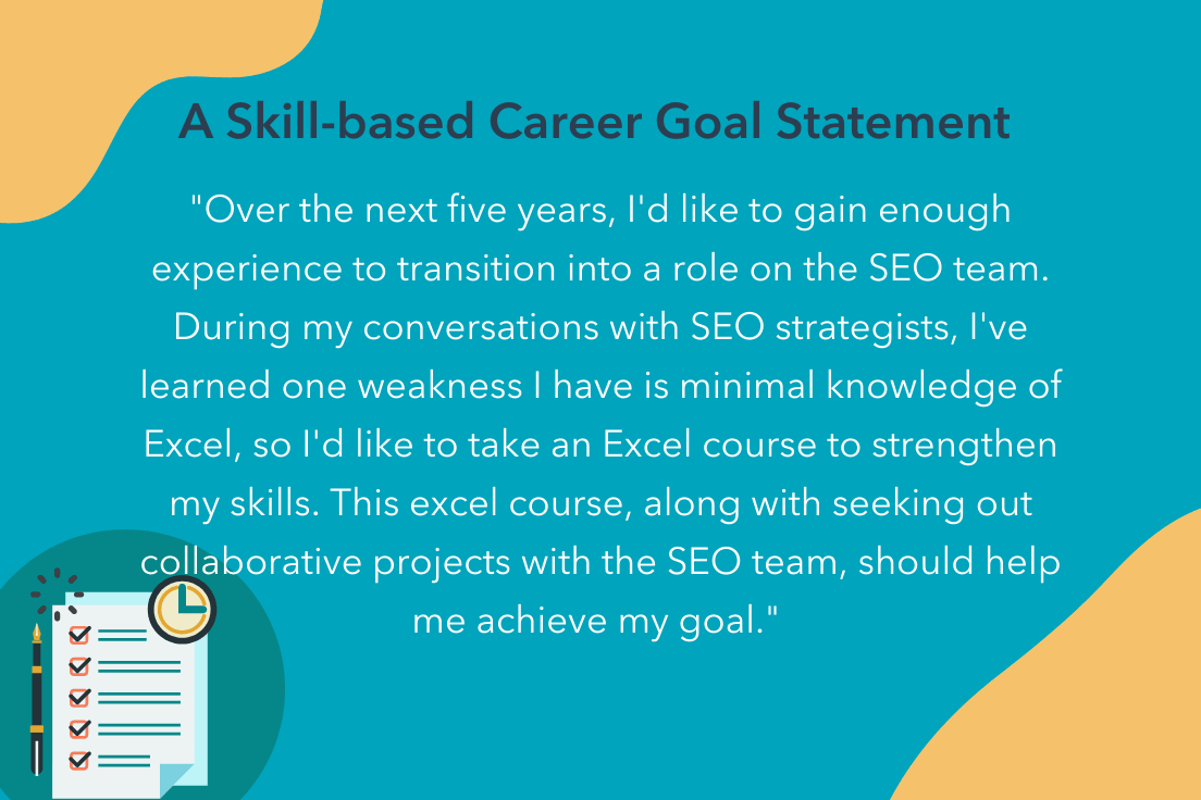 career goals statement example for new skills