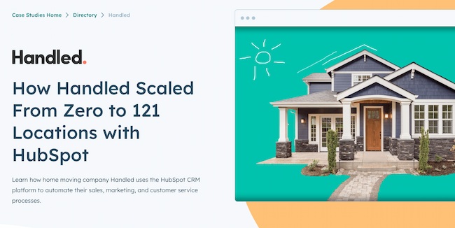 Case study examples: Handled and HubSpot