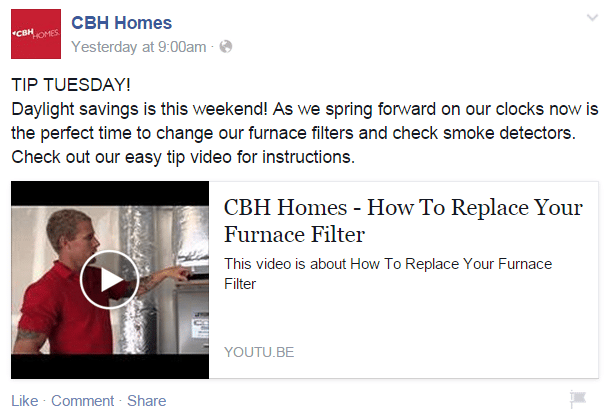 cbh homes video tip