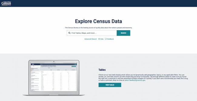 Census Bureau market research tool