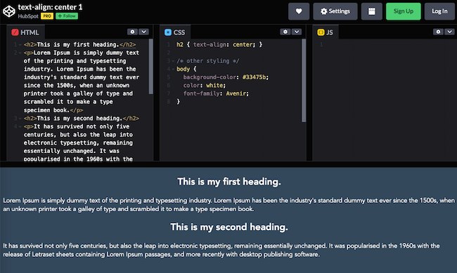 How To Left, Right & Center Align Text In Html