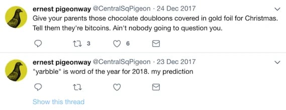central square pigion parody twitter account