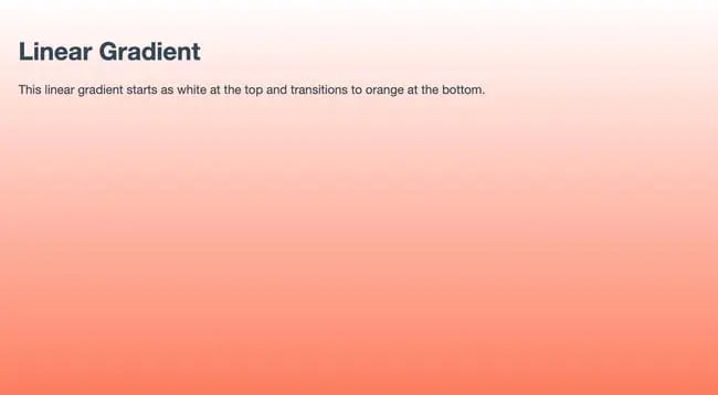Linear gradient as a background color in an HTML web page