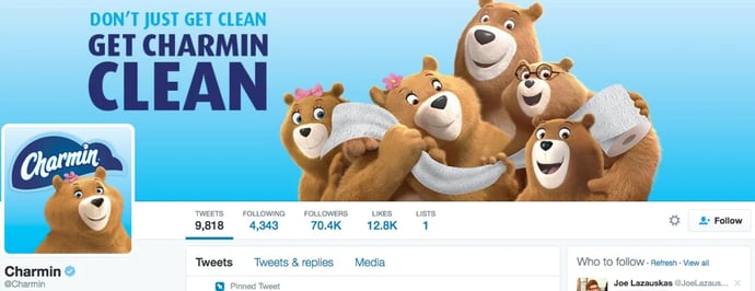 charmin twitter page.