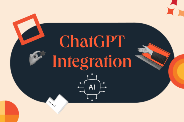 chatgpt integration: image shows ai, as well as a hand on a computer screen 