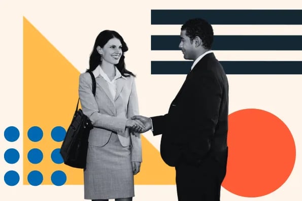 chief customer officer shakes ceo’s hand