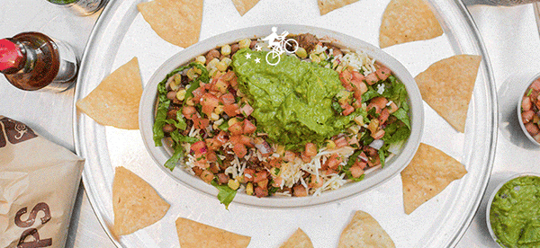 Campaña de marketing por correo electrónico de Chipotle usando un GIF animado.