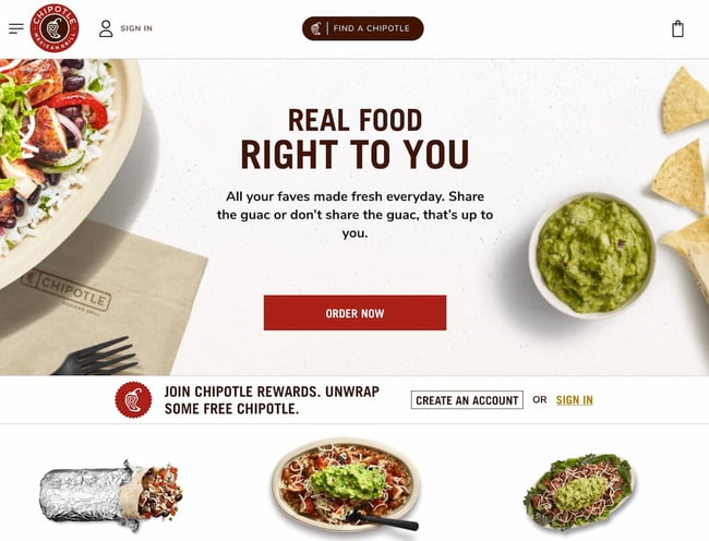 Omni-channel marketing example by Chipotle