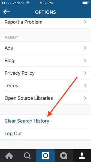 Clear search