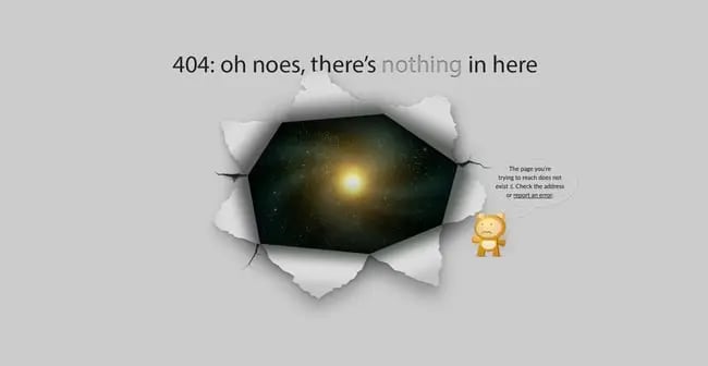 404 error page example from the website good old games