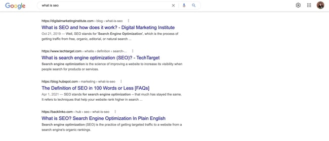 Clickstream Data follows the user journey from the search engine, as shown here. 