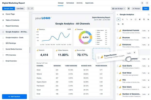 client reporting tools: AgencyAnalytics