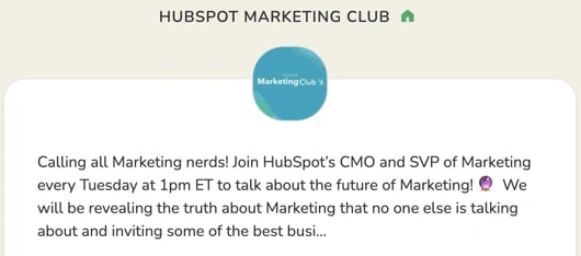 HubSpot Marketing Club