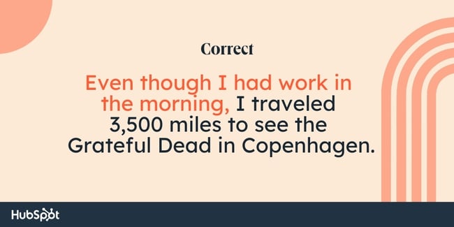 قوانین کاما: با وجود اینکه صبح کار داشتم، 3500 مایل را طی کردم تا Grateful Dead را در کپنهاگ ببینم.