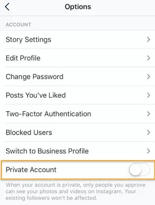 How to use Instagram Options o make your private account public