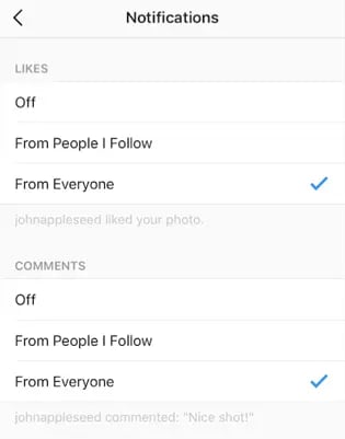 How to adjust your Instagram notification settings