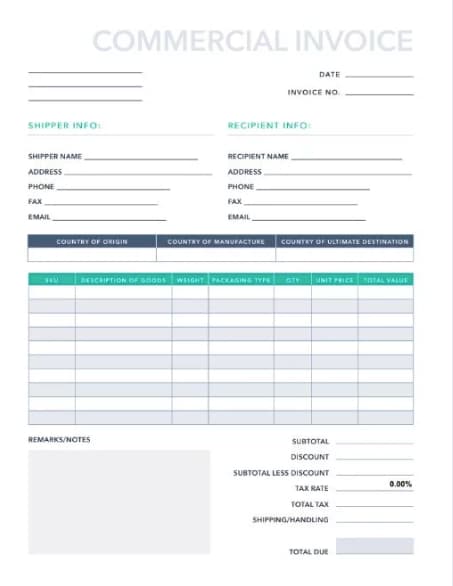 Example Invoice Template from blog.hubspot.com