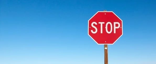 common prospect objections: image shows stop sign