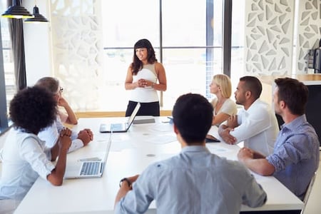 leadership team strategizes creation of employee experience program