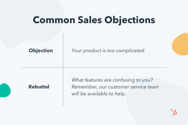 Common sales objections and rebuttals about the product being complicated