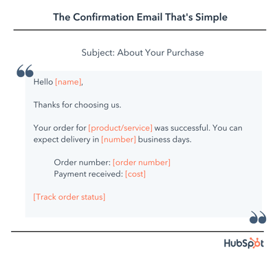 confirmation email simple.png?width=400&height=369&name=confirmation email simple - How to Send Effective Order Confirmation Emails [Examples + Template]