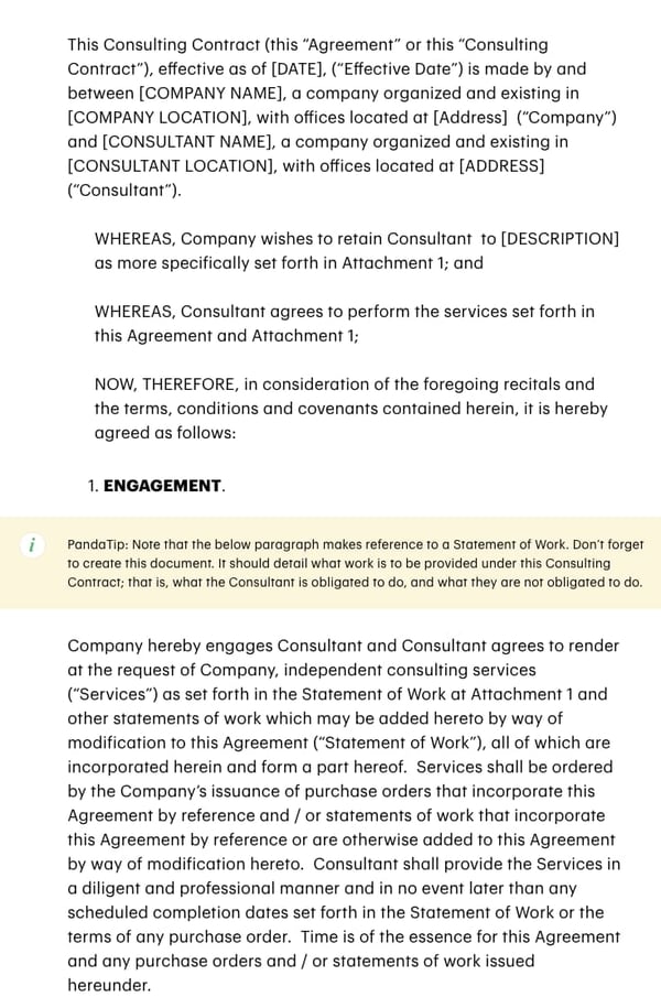 template for consulting contracts