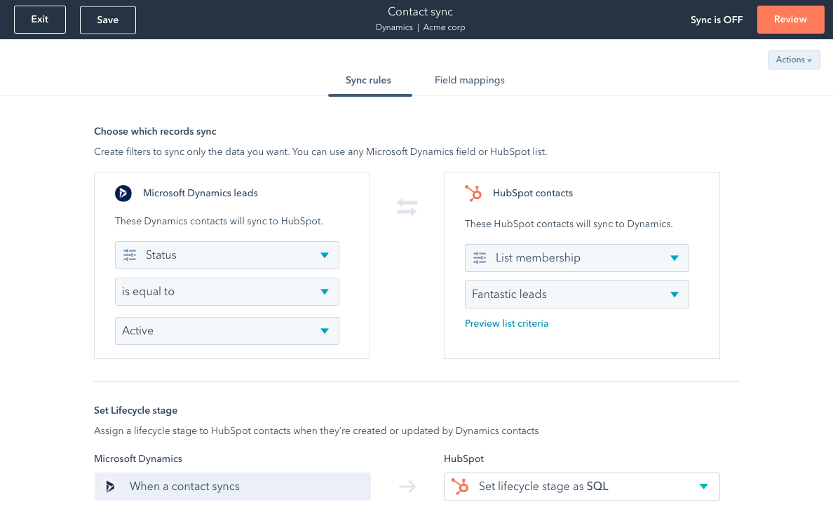hubspot data sync for syncing contacts between crm and google