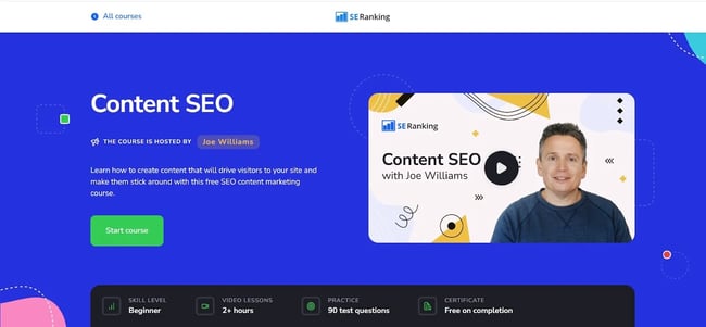 Image of the content SEO course 