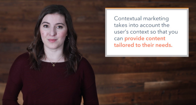 Ejemplo de técnica de marketing: definición de marketing contextual que dice: "El marketing contextual tiene en cuenta el contexto del usuario para que pueda proporcionar contenido adaptado a sus necesidades."
