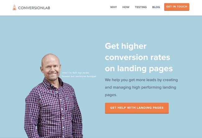 conversion lab landing page