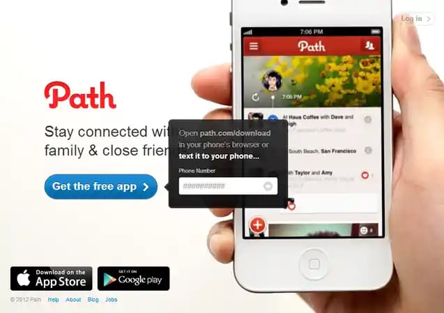 Path-example of call to action button