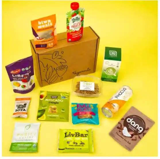 Example of a snackbox from Vegancuts.
