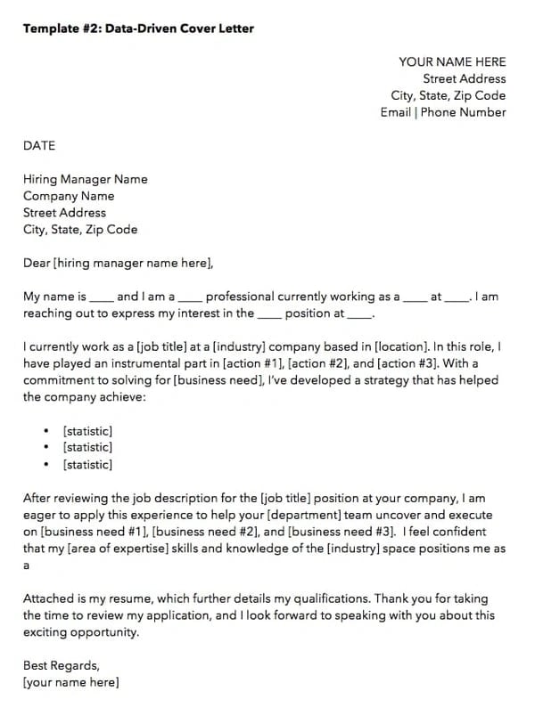 cover letter examples for job application