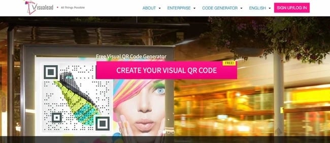 best qr code generator: visualead