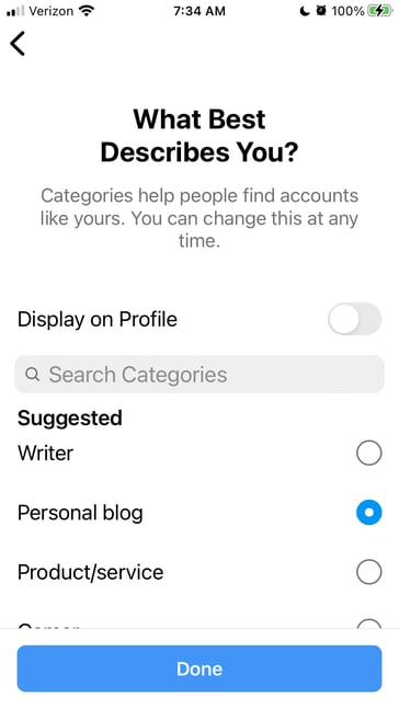 اکانت اینستاگرام حرفه ای بسازید، حساب کاربری خود را شرح دهید