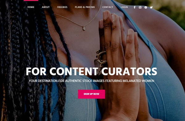 createHER free stock photo site homepage