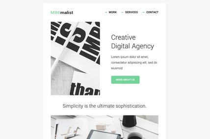 creating an html email, minimalist html email template