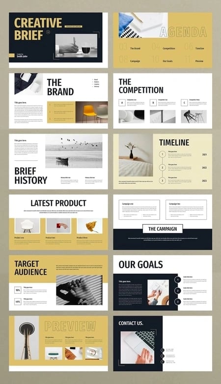 Creative Brief Examples: Creative brief presentation template