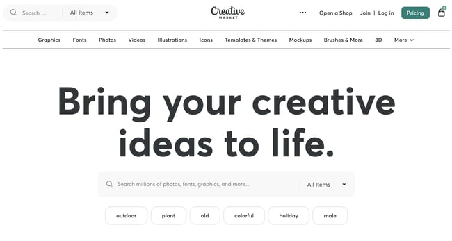 creative market.webp?width=650&height=348&name=creative market - Brand Logos: 20 Logo Examples &amp; Sources of Inspiration