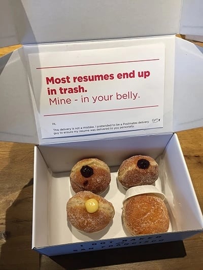 Resume-ale: creative stunts to get hired: donuts