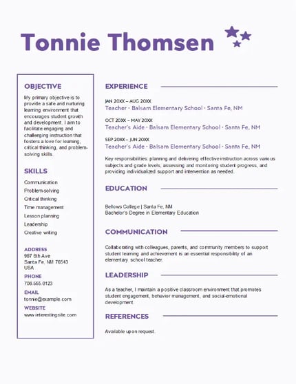 creative-teaching-resume