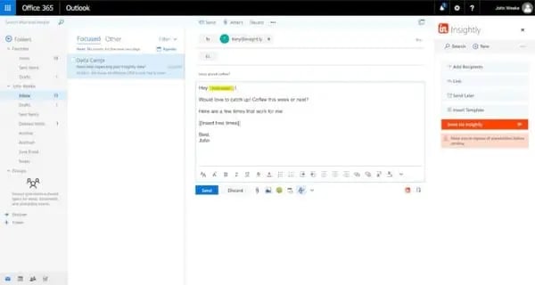 Insightly CRM Microsoft Outlook