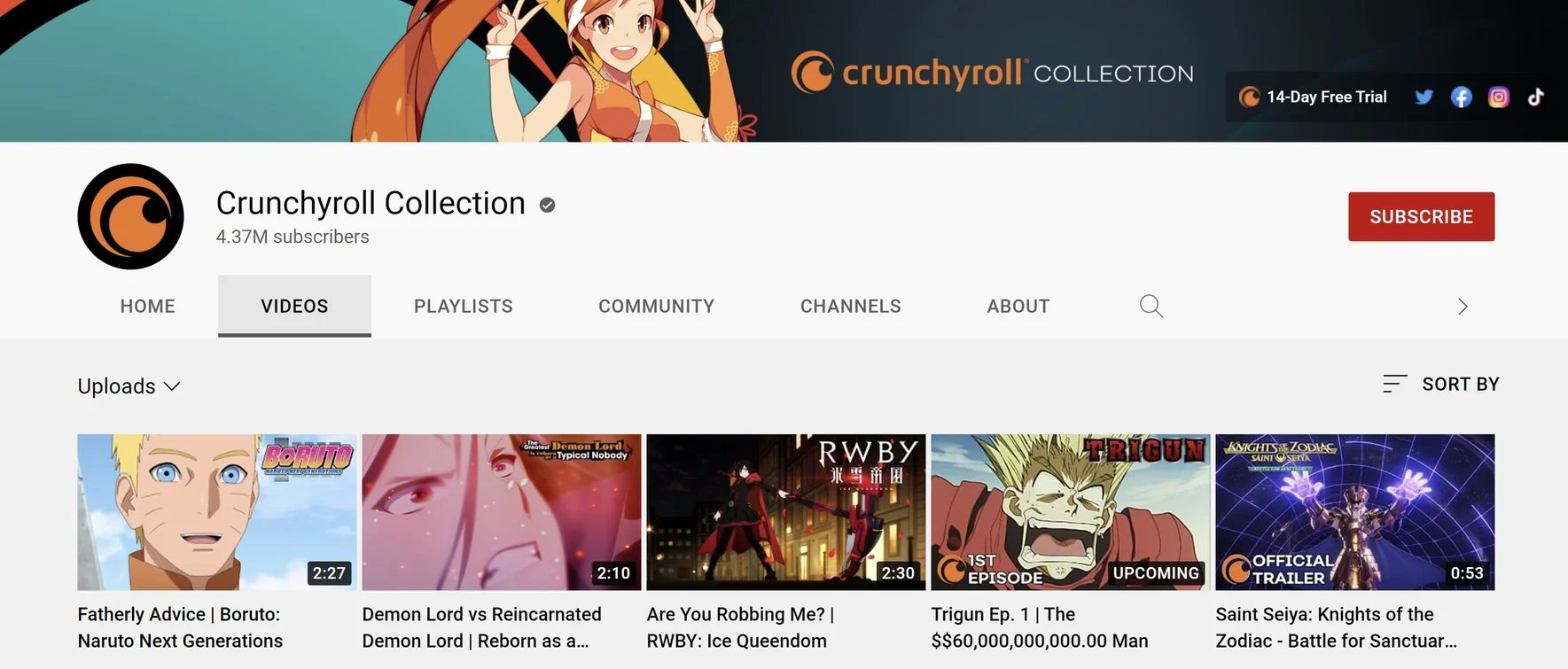 Crunchyroll is a content marketing example