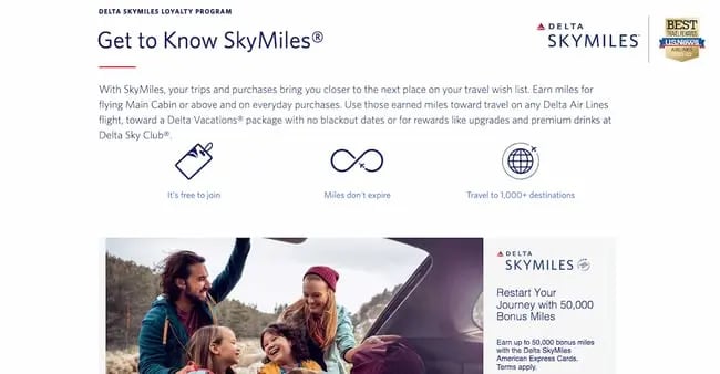 customer delight example: delta skymiles